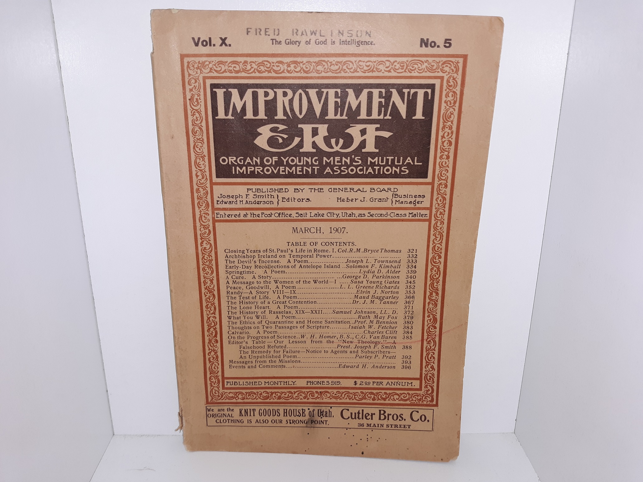 Improvement Era: Vol. 10, No. 5, March, 1907 (1907)