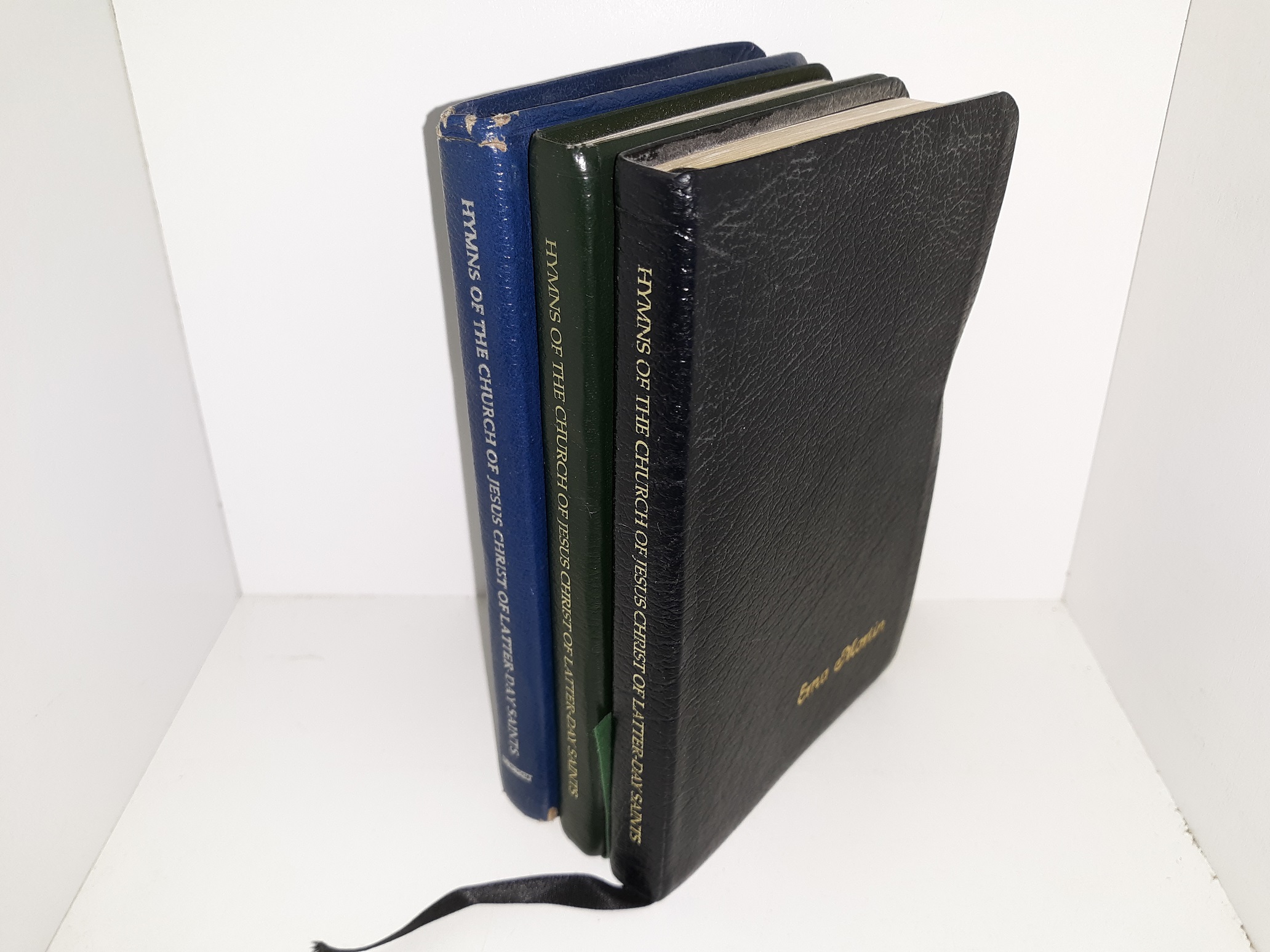 3 Pocket Edition LDS Hymn Books (Blue, Dark Green, Black) (1985, 2002)