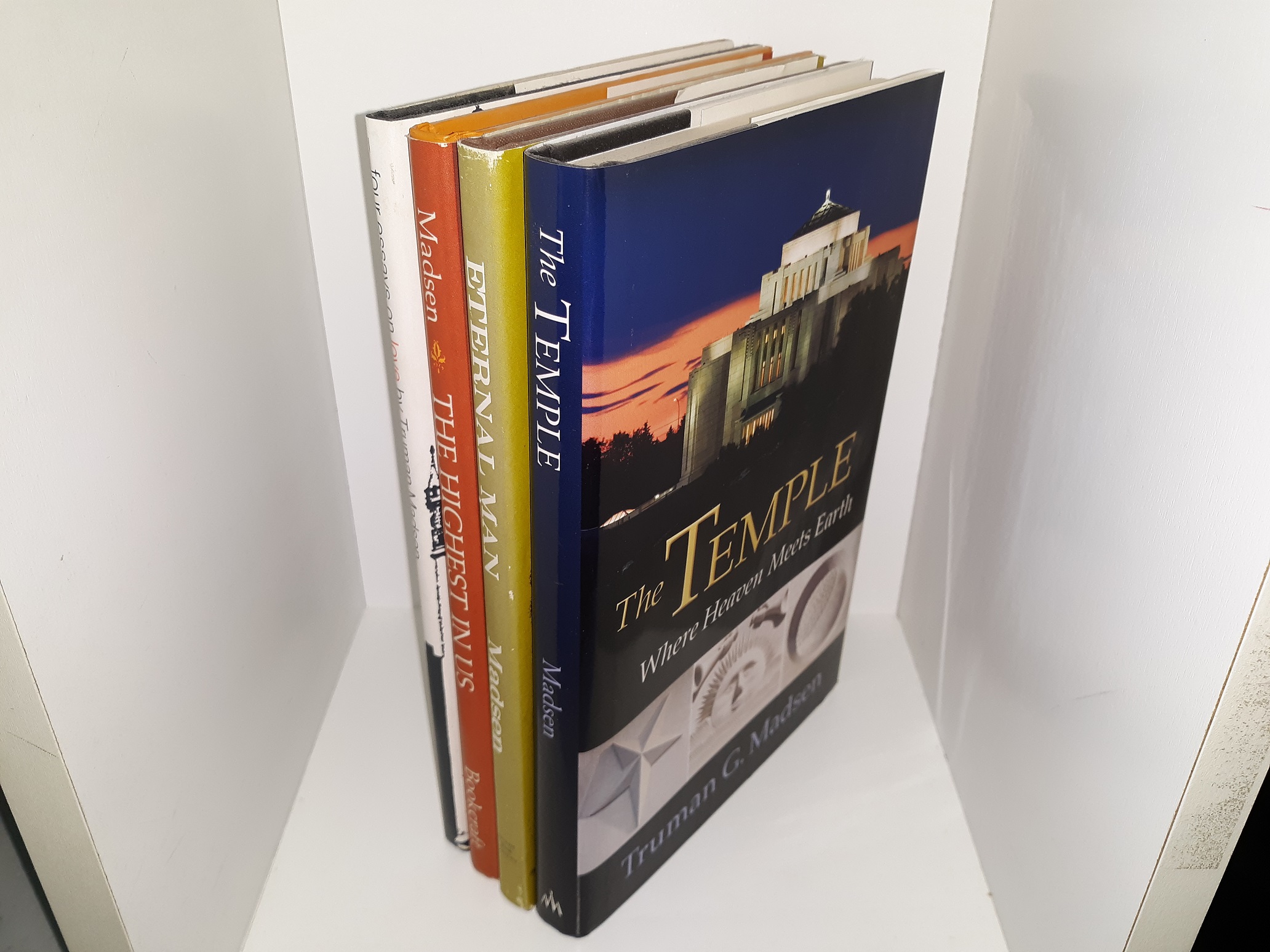 4 LDS Books by Truman G. Madsen: The Temple: Where Heaven Meets Earth / Eternal Man / The Highest in Us / Four Essays on Love (See Details)
