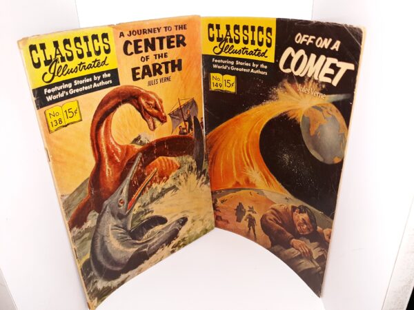 2 Issues of Classics Illustrated Comic Books by Jules Verne (See Details)
