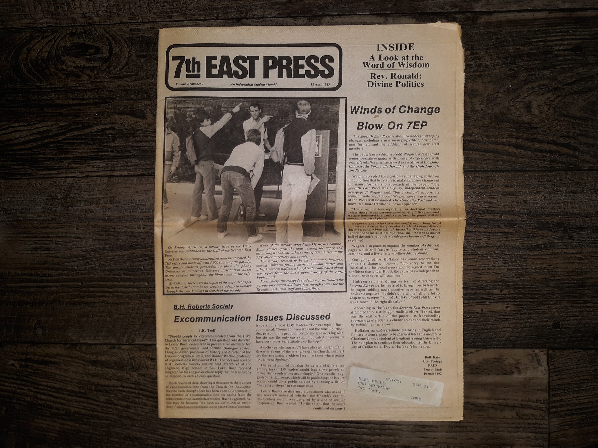 7th East Press: Vol. 2, No. 7, 12 April 1983 (Newspaper) (1983)