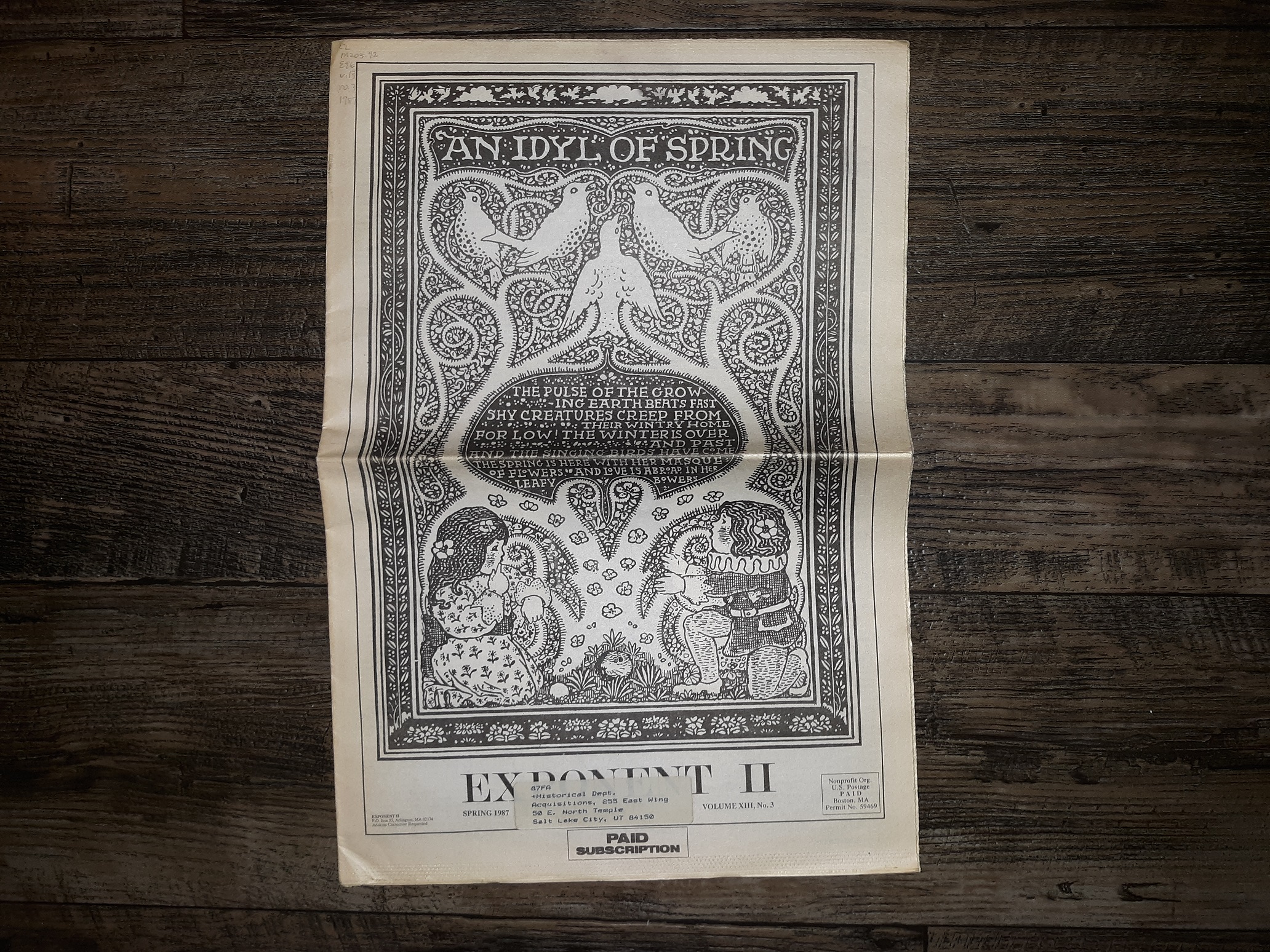 Exponent II: Vol. 13, No. 3, Spring 1987 (Newspaper) (1987)
