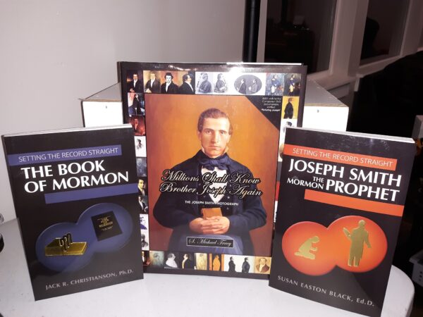 3 LDS Books: Setting the Record Straight: The Book of Mormon / Setting the Record Straight: Joseph Smith, the Mormon Prophet / Millions Shall Know Brother Joseph Again: The Joseph Smith Photograph (See Details)