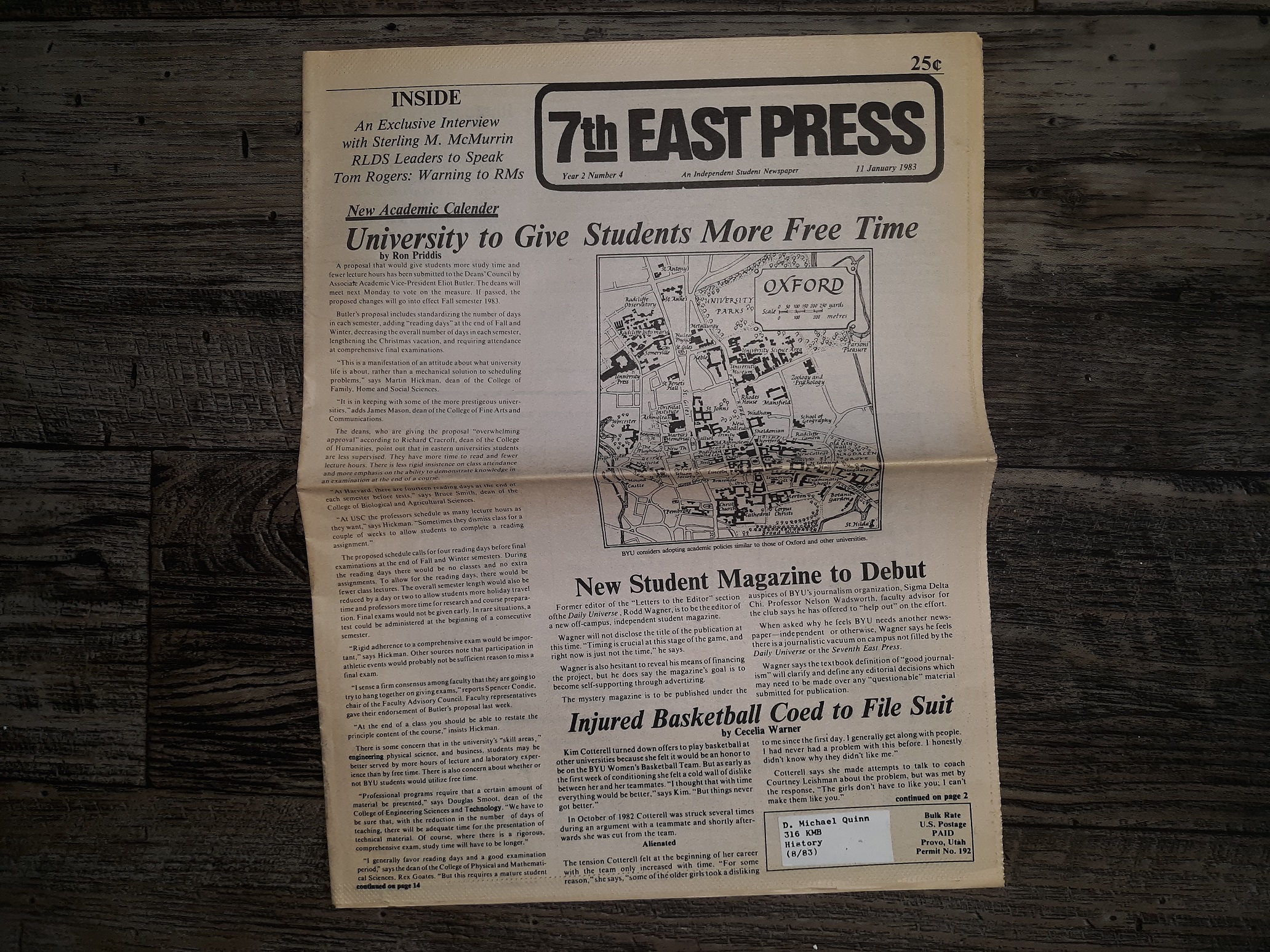 7th East Press: Year 2, No. 4, 11 January, 1983 (Newspaper) (1983)