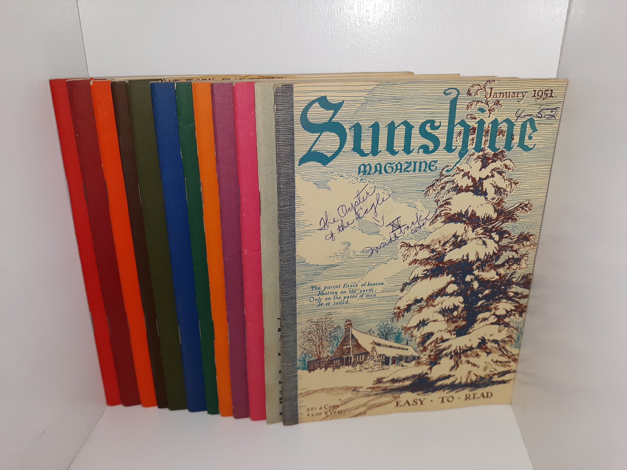 12 Issues of Sunshine Magazine for the Year 1951