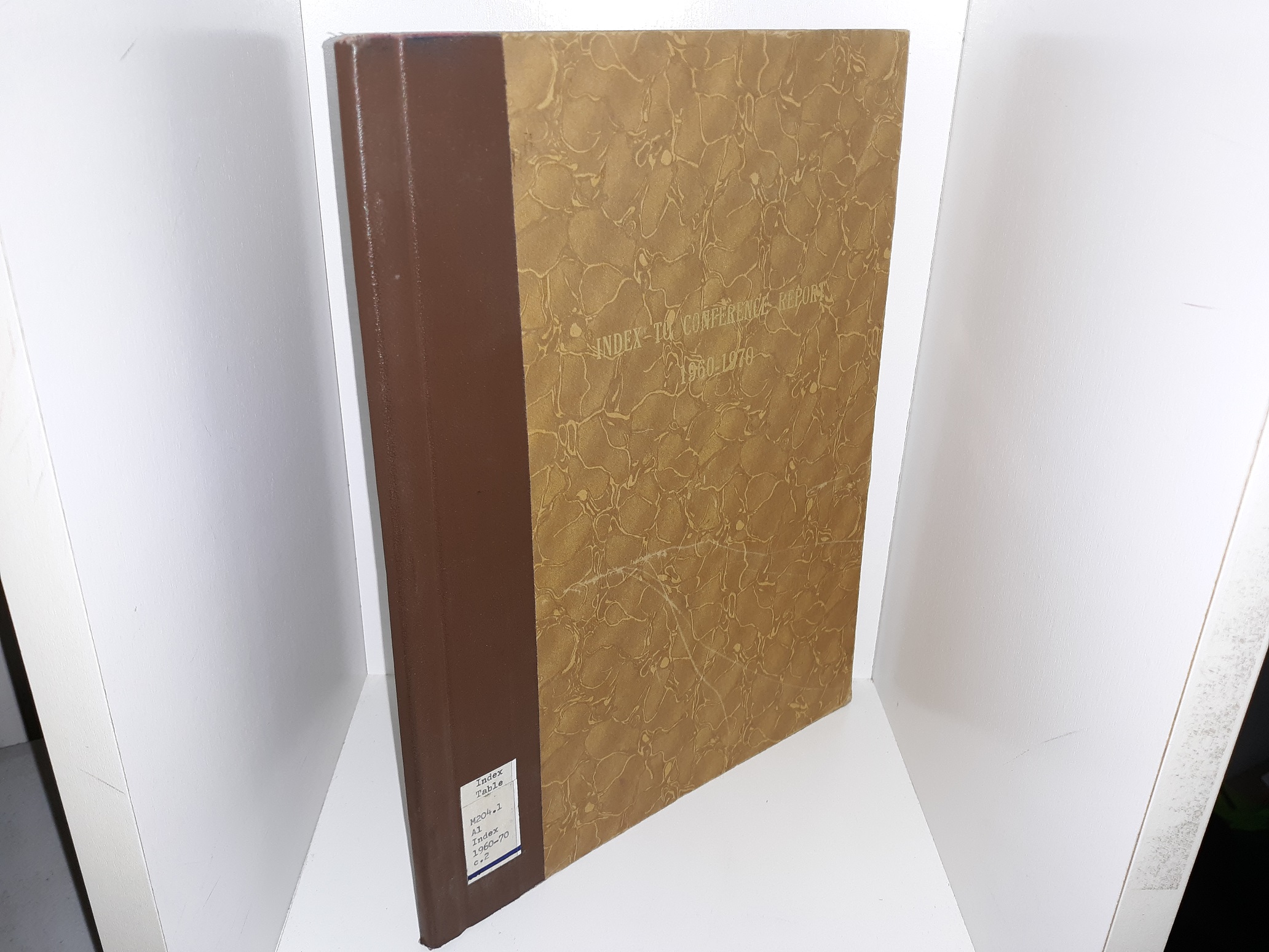 Index to Conference Report: 1960-1970 (Ex-Library) (No Publishing Date) ~ Author Unknown