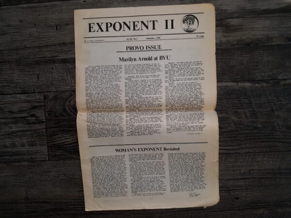 Exponent II: Vol. 3, No. 1, September, 1976 (Newspaper) (1976)