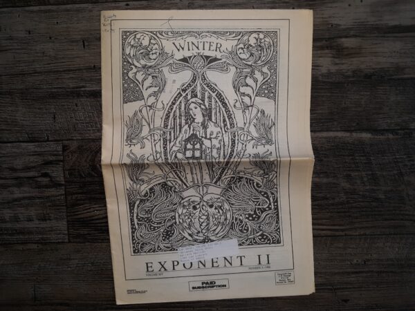 Exponent II: Vol. 14, No. 3, Winter 1988 (Newspaper) (1988)