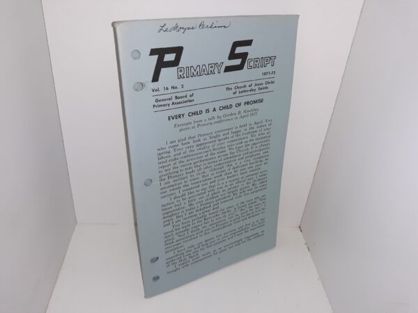 Primary Script: Vol. 16, No.2, 1971-72 (Unbound) (1972)