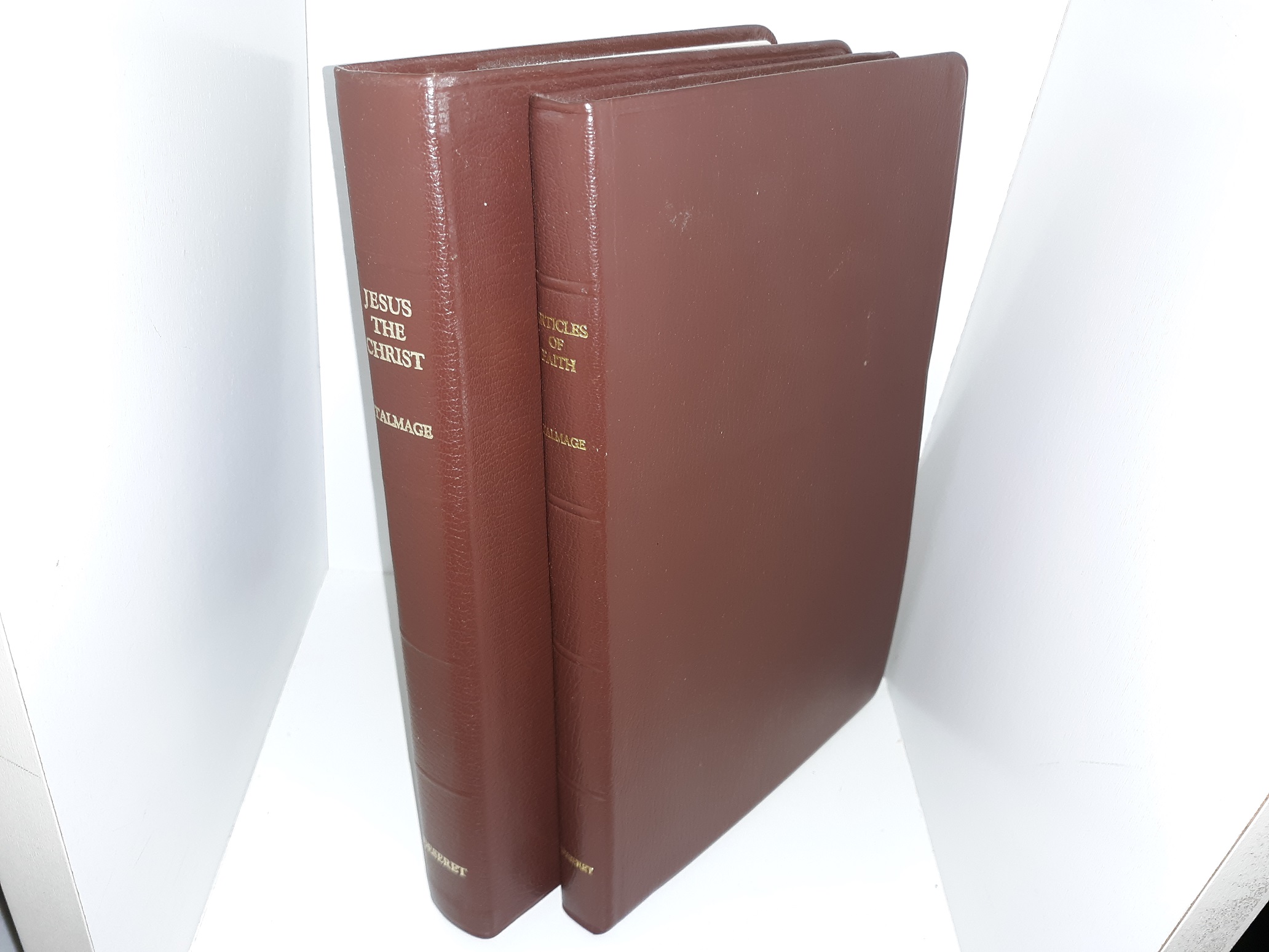2 Leather LDS Books by James E. Talmage: Jesus the Christ / Articles of Faith (See Details)
