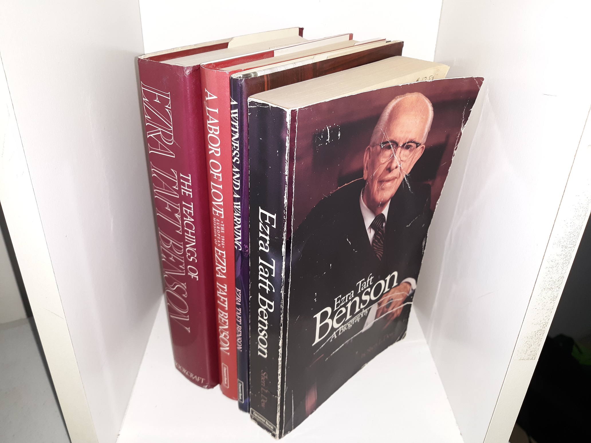 4 Books by or About Ezra Taft Benson: Ezra Taft Benson: A Biography / A Witness and a Warning / A Labor of Love: The 1946 European Mission of Ezra Taft Benson / The Teachings of Ezra Taft Benson (See Details)