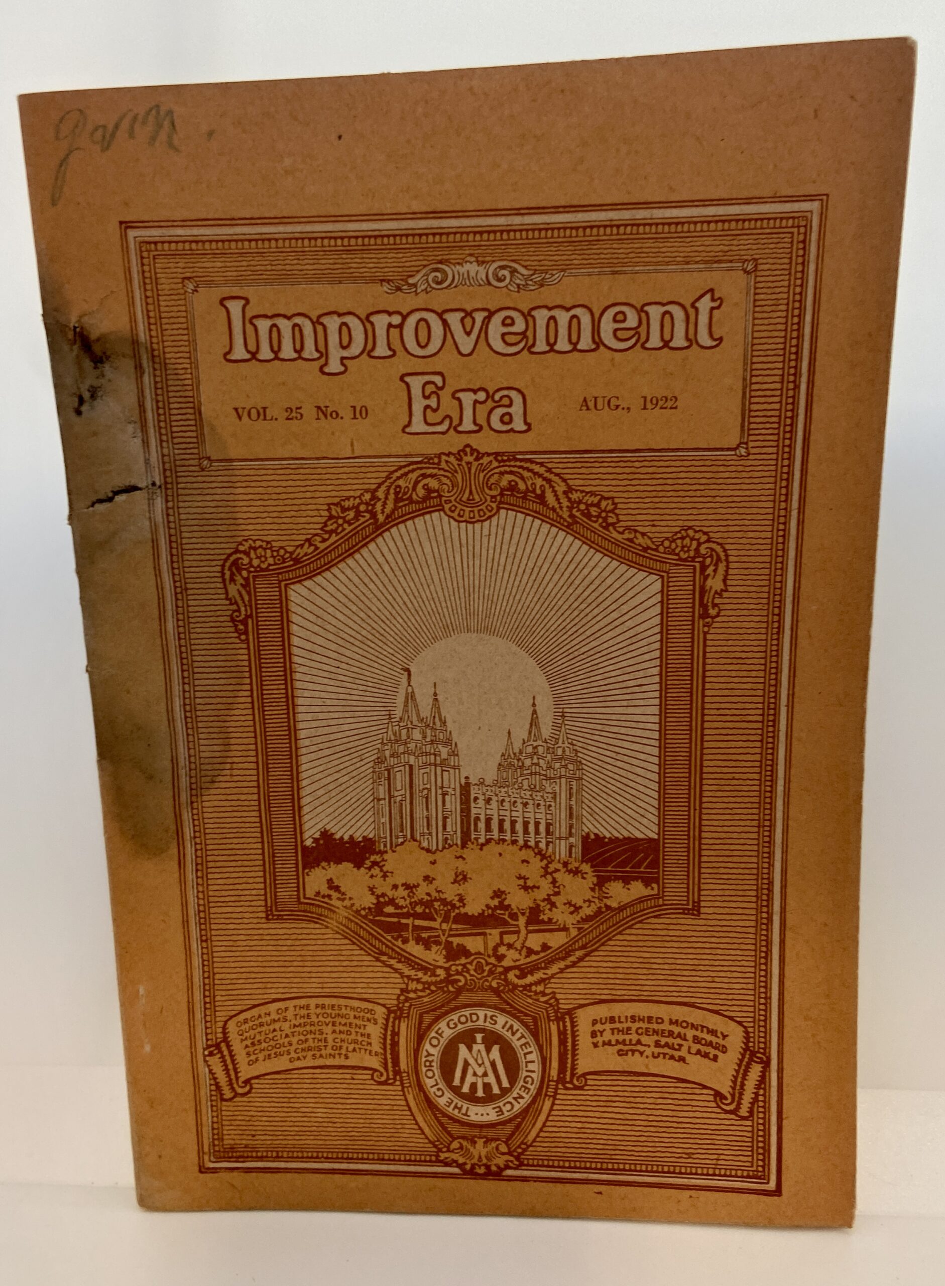 Improvement Era: Aug, 1922, Vol. 25, No. 10