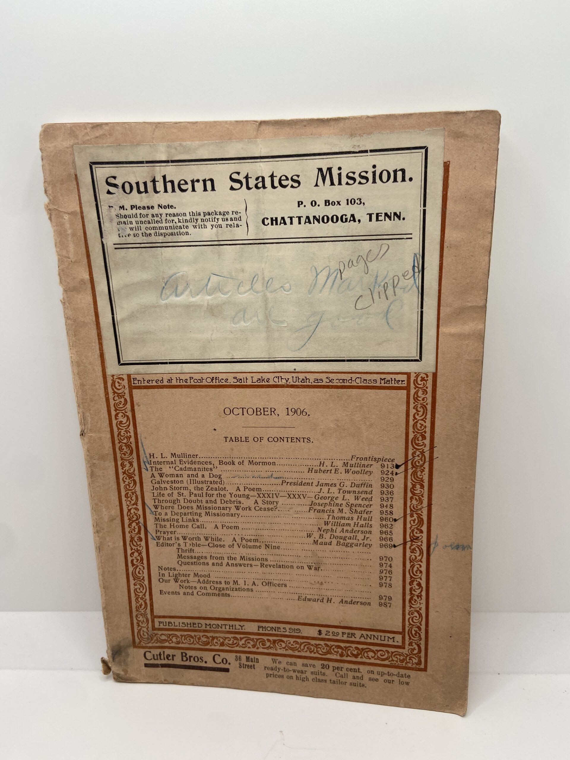 Improvement Era: October, 1906, Vol. X