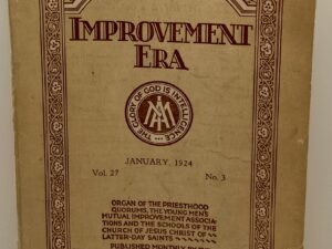 Improvement Era: January, 1924, Vol. 27, No. 3