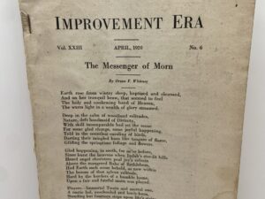 Improvement Era: April, 1920, Vol. XXIII, No. 6