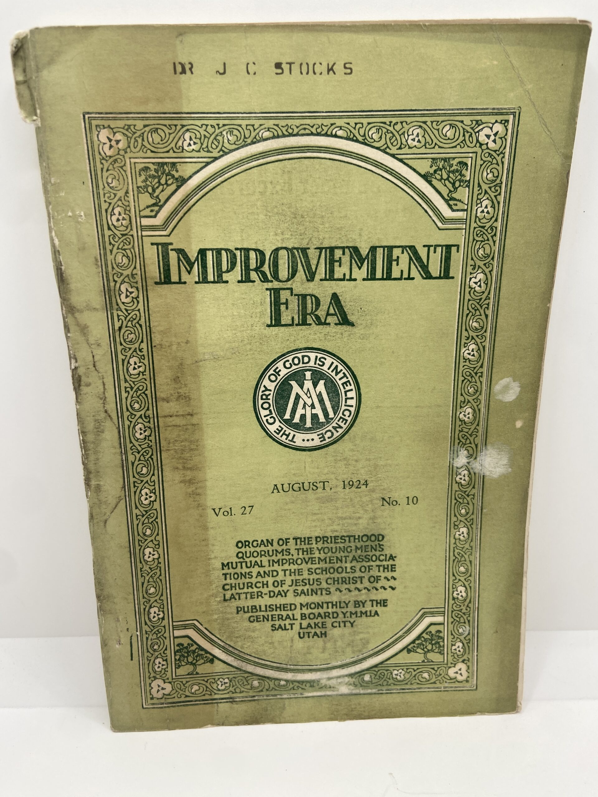 Improvement Era: August, 1924, Vol. 27, No. 10