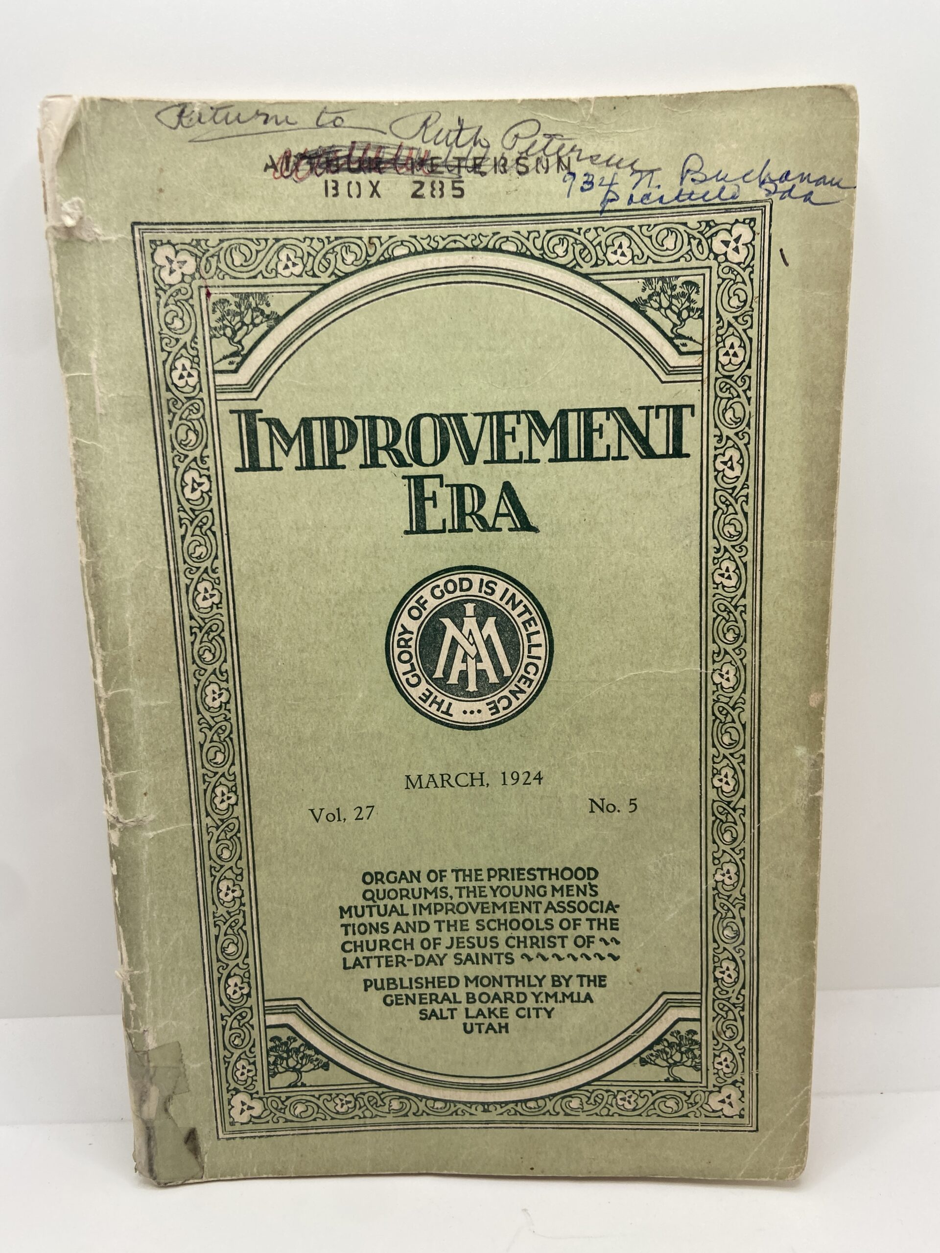 Improvement Era: March, 1924, Vol. 27, No. 5