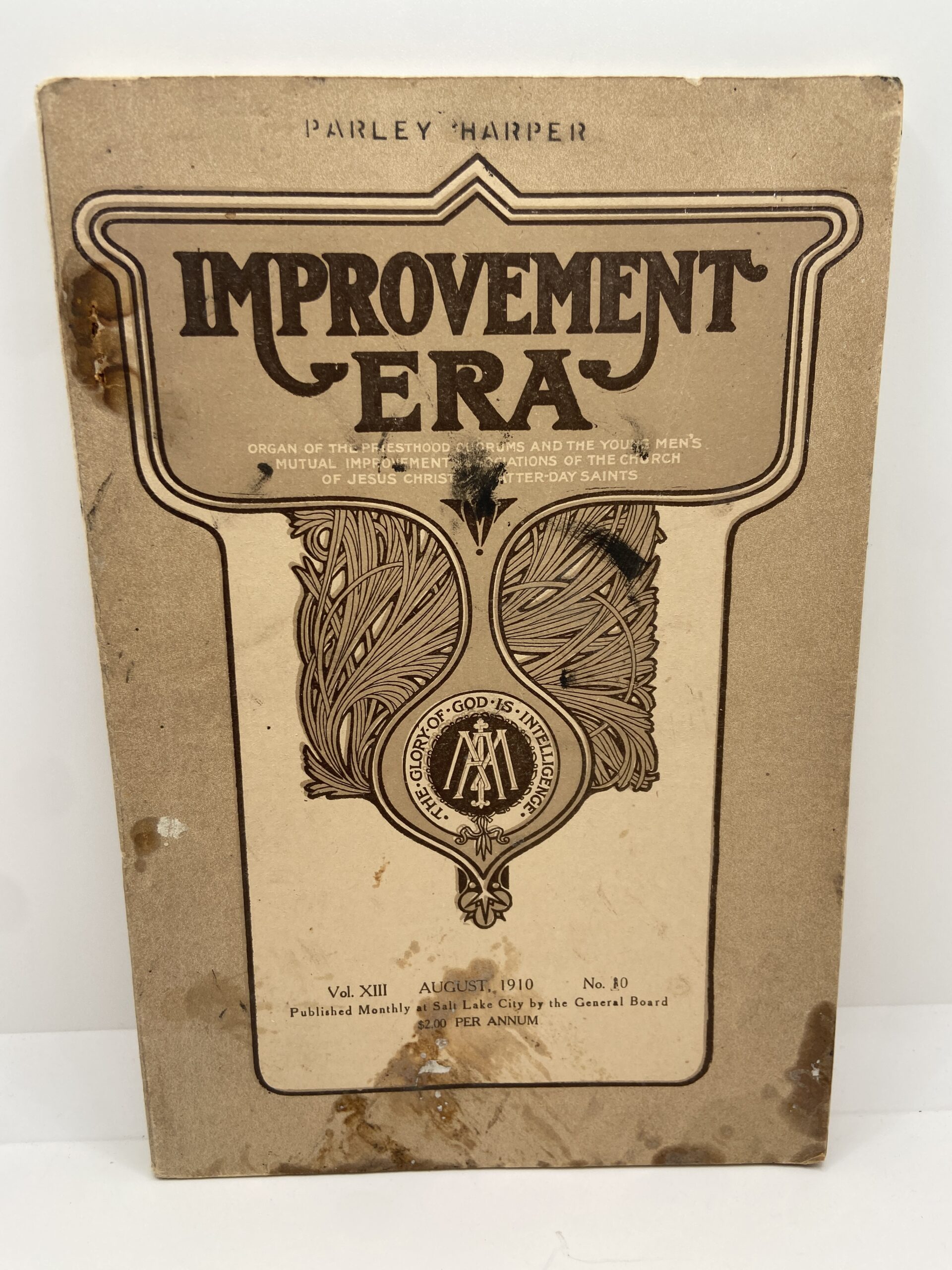 Improvement Era: August, 1910, Vol. XIII, No. 10