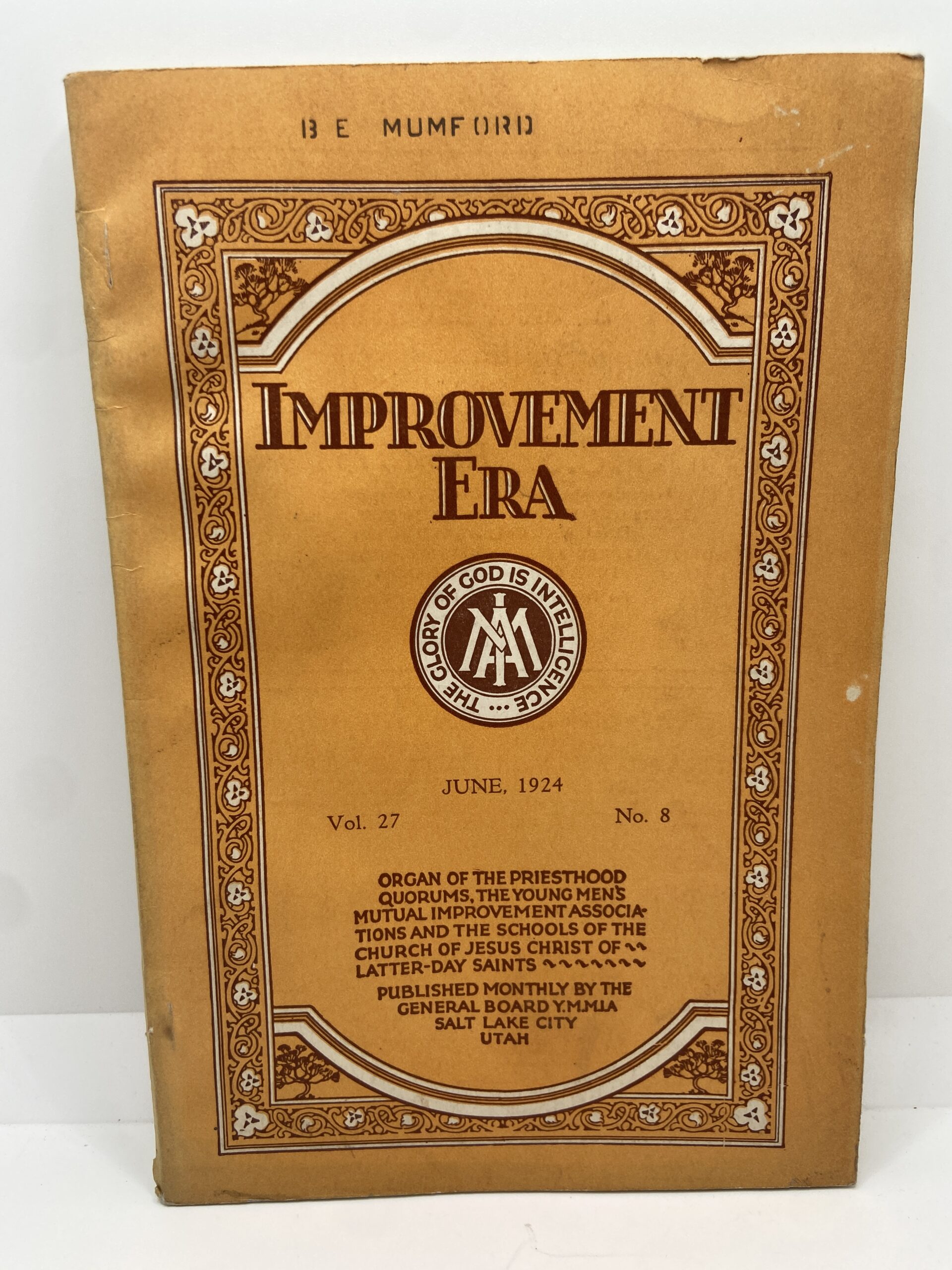 Improvement Era: June, 1924, Vol. 27, No. 8