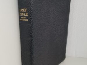 1953 — Holy Bible with Ready References — Black Bendable Leather Binding — Code at the End of the New Testament: 47 A 53