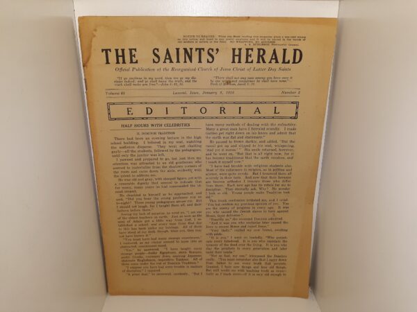 The Saints’ Herald: Vol. 65, No. 2, Lamoni, Iowa, January 9, 1918 (1918)