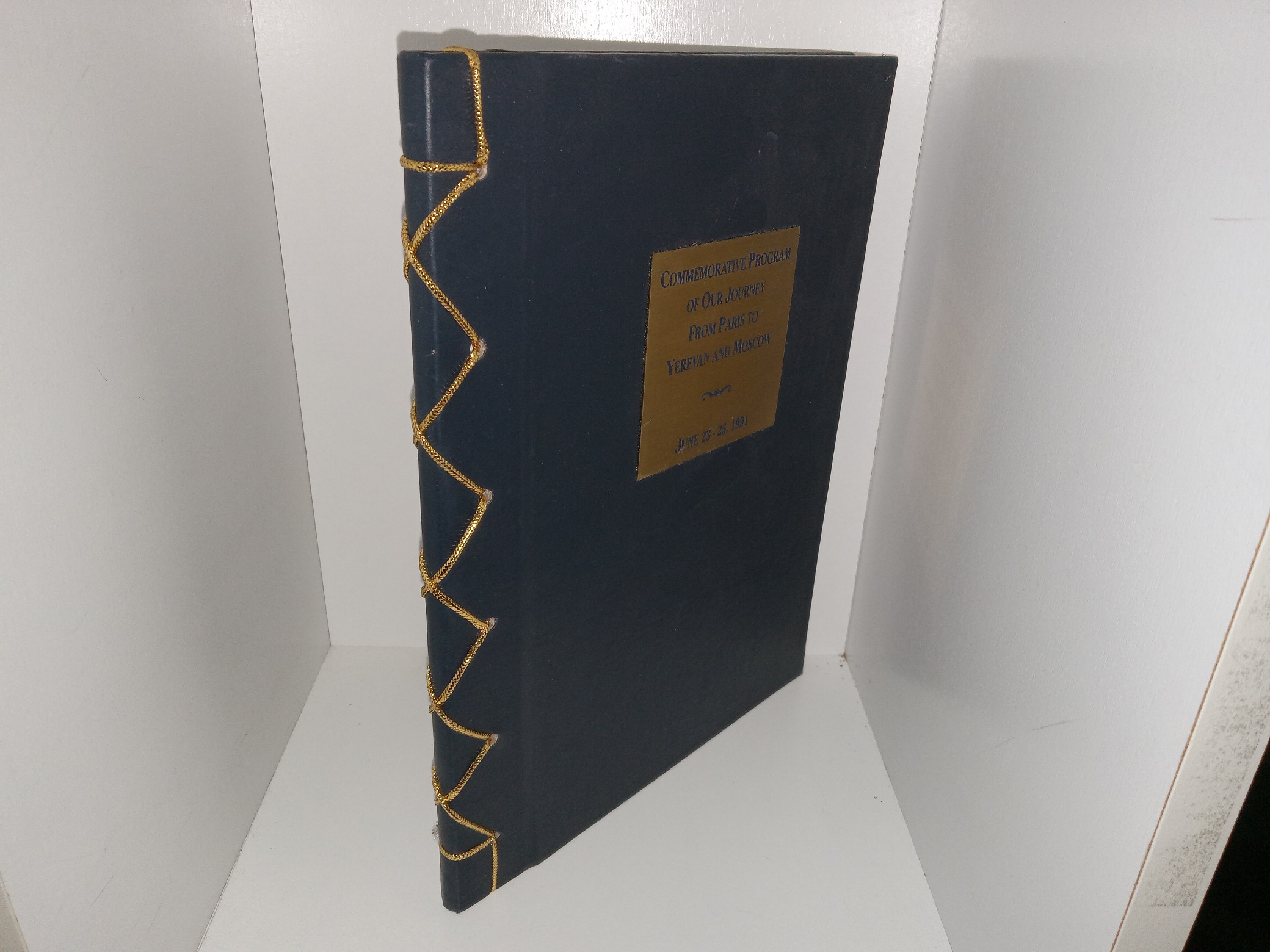 Commemorative Program of Our Journey From Paris to Yerevan and Moscow: June 23 – 25, 1991 (Leather) (No Publishing Date) ~ Unknown Author