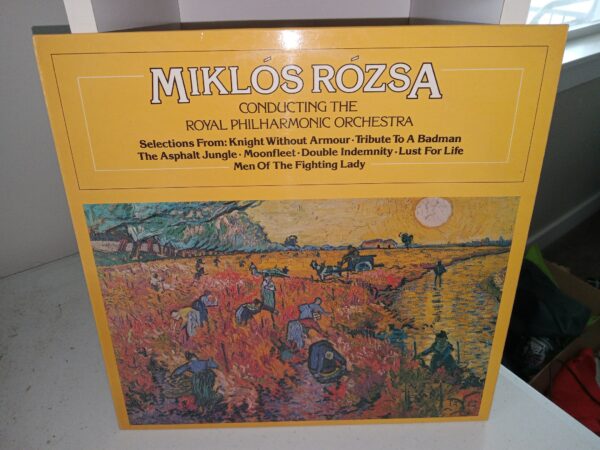 Miklós Rózsa Conducting the Royal Philharmonic Orchestra: Selections from: Knight Without Armour•Tribute To A Badman•The Asphault Jungle•Moonfleet•Double Indemnity•Lust for Life•Men Of The Fighting Lady (Vinyl Record) (1976)