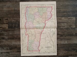 Map of Vermont ~ by George F. Cram