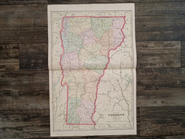 Map of Vermont ~ by George F. Cram