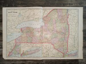 Map of New York ~ by Geo. F. Cram