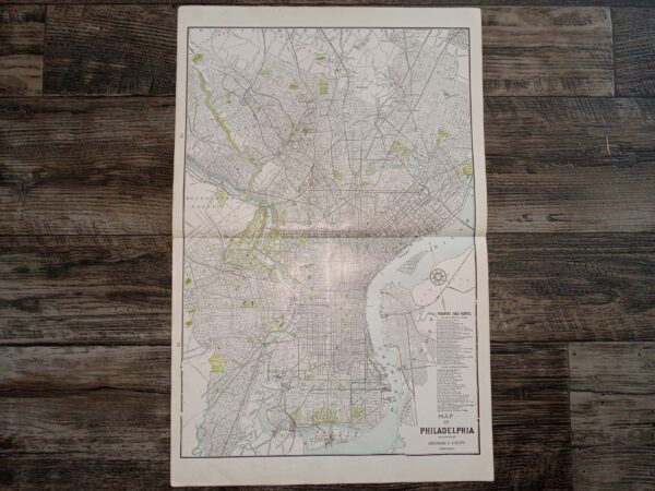 Map of Philadelphia ~ by George F. Cram