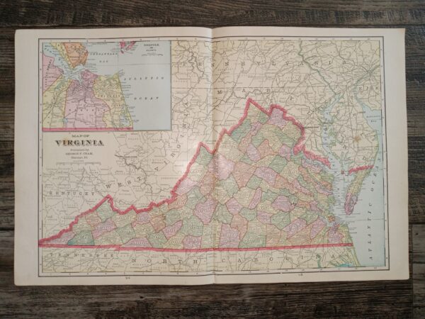 Map of Virginia ~ by George F. Cram