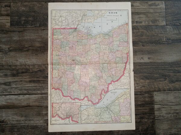 Ohio Map ~ by Geo. F. Cram