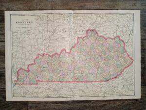 Map of Kentucky ~ by George F. Cram