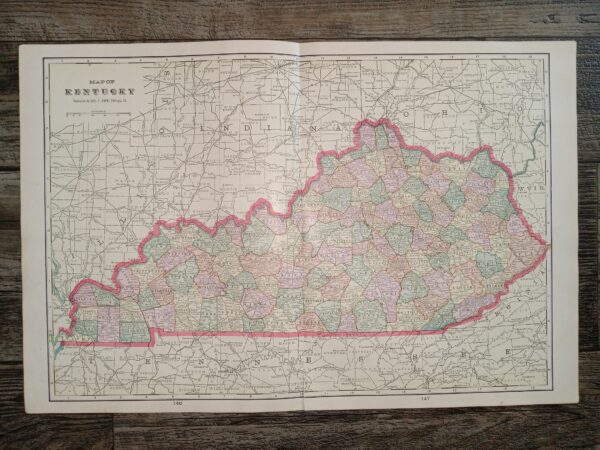 Map of Kentucky ~ by George F. Cram