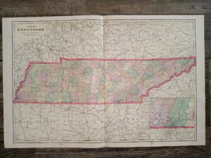 Map of Tennessee ~ by Geo. F. Cram