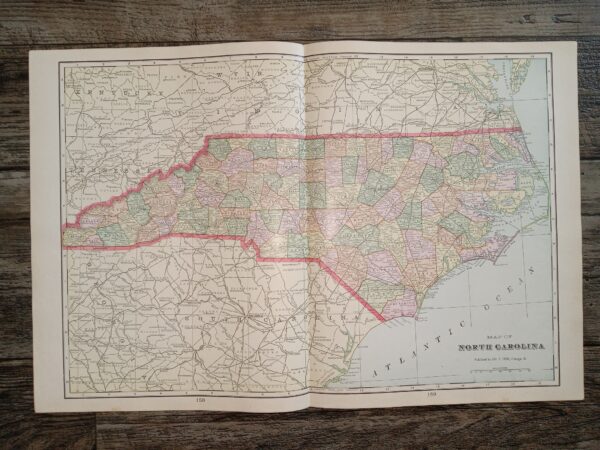 Map of North Carolina ~ by George F. Cram