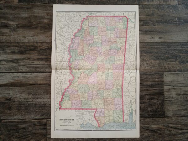 Map of Mississippi ~ by George F. Cram