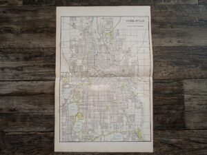 Minneapolis Map ~ by Geo. F. Cram