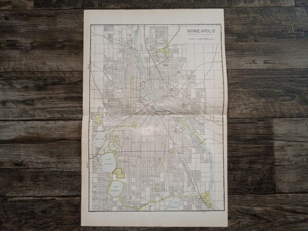 Minneapolis Map ~ by Geo. F. Cram