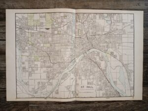 St. Paul Map ~ by Geo. F. Cram