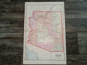 Arizona Territory Map ~ by George F. Cram