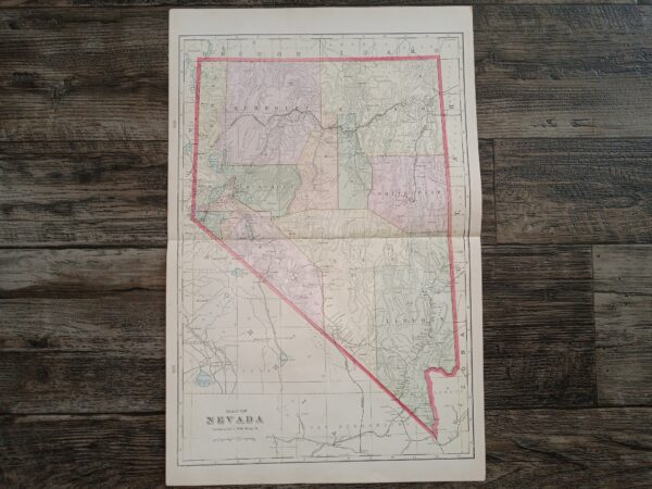 Map of Nevada ~ by Geo. F. Cram