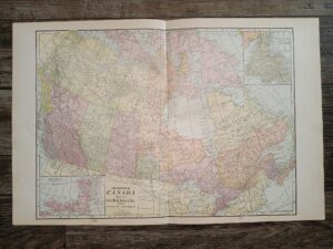 The Dominion of Canada from the Latest Official Surveys & Data Map ~ by Geo. F. Cram