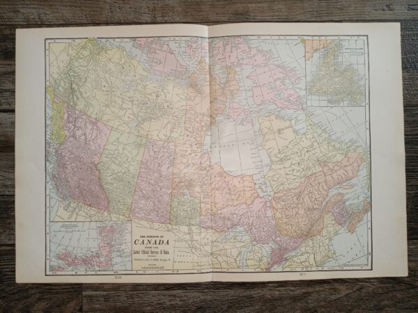 The Dominion of Canada from the Latest Official Surveys & Data Map ~ by Geo. F. Cram