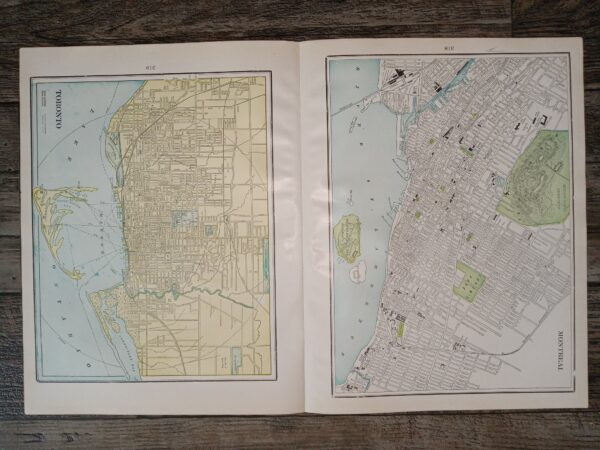 2 Maps in One: Montreal / Toronto