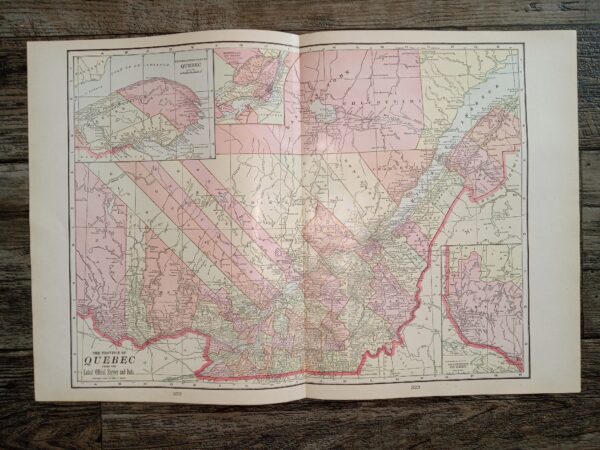 The Province of Quebec from the Latest Official Survey and Data Map (1904) ~ by Geo. F. Cram