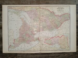 The Province of Ontario from the Latest Official Survey & Data Map (1903) ~ by George F. Cram
