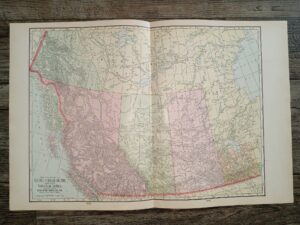 The Provinces of Manitoba & British Columbia and the Western Canada Territories, from the Latest Official Survey and Data Map (1904) ~ by Geo. F. Cram