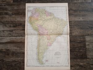 2 Maps in One: Map of South America / Bermuda Islands